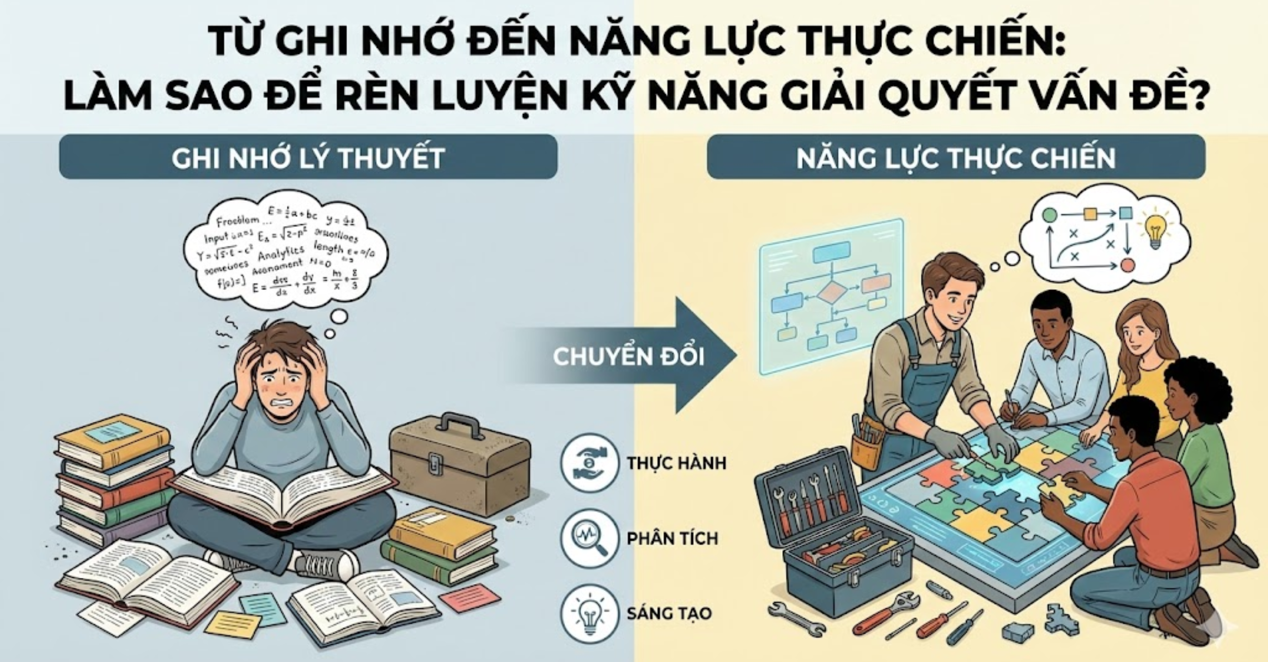 Từ ghi nhớ đến năng lực thực chiến: Làm sao để rèn luyện kỹ năng giải quyết vấn đề?