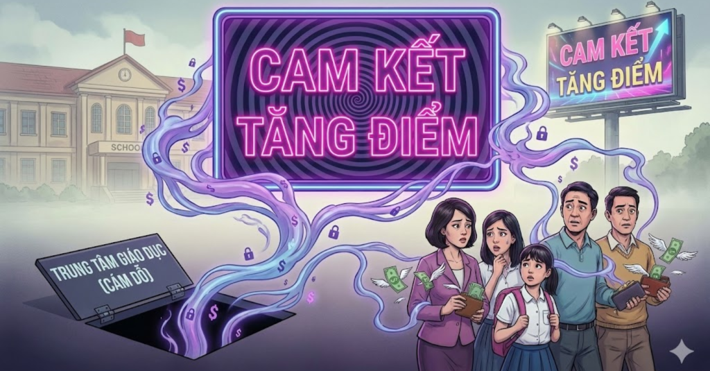 Ma lực của từ khóa "Cam kết tăng điểm" trong Marketing giáo dục