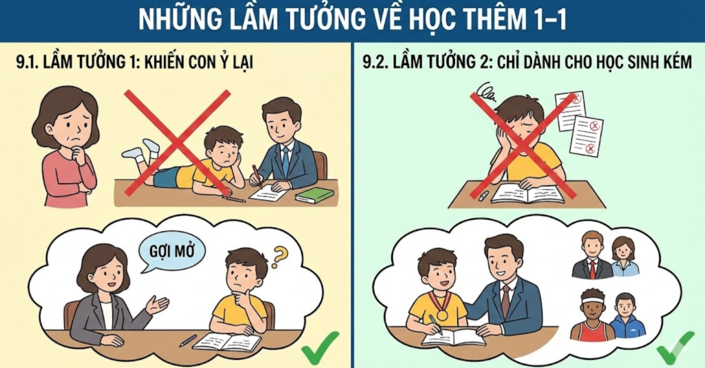 Những lầm tưởng về Học thêm 1–1