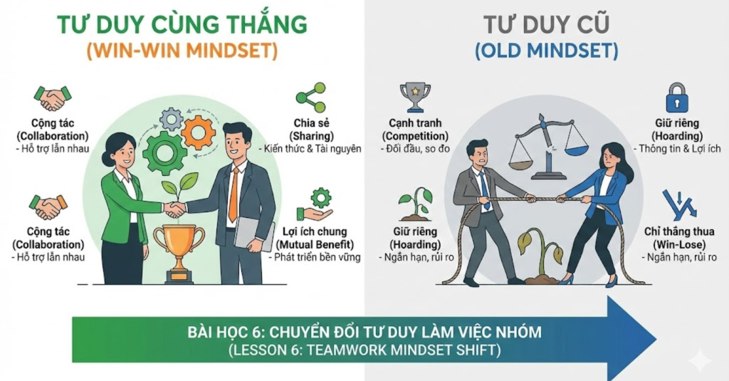 Bài Học 6: Mindset Cần Có Trước Khi Đi Làm Về Tư Duy Cùng Thắng (Win-Win) Trong Làm Việc Nhóm