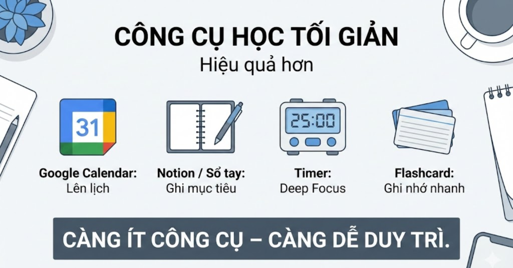 Công cụ hỗ trợ học tối giản hiệu quả hơn