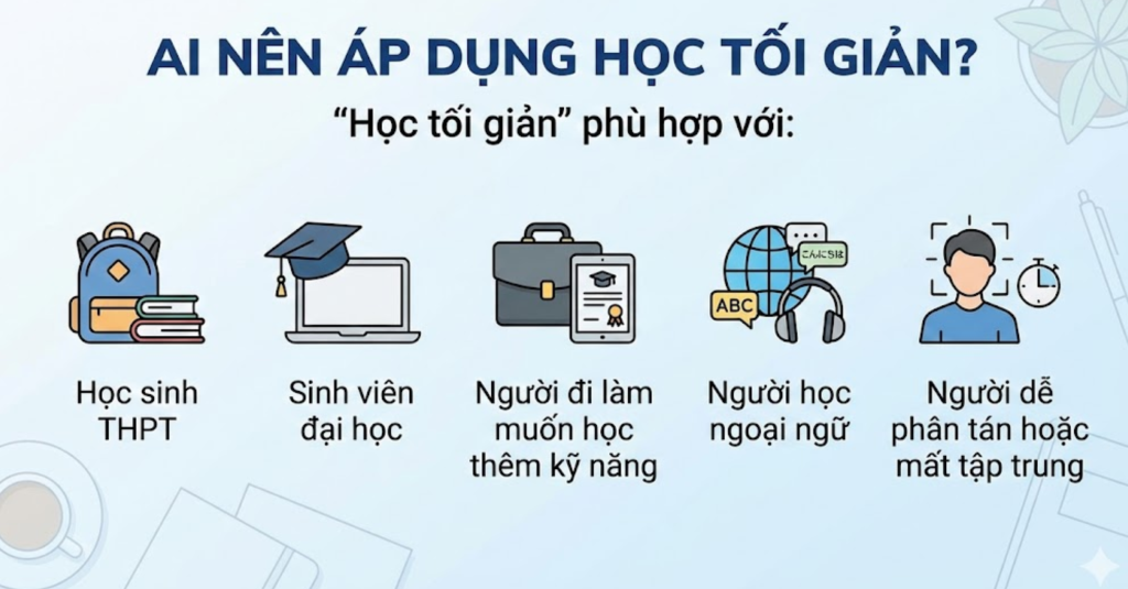 Ai nên áp dụng học tối giản?