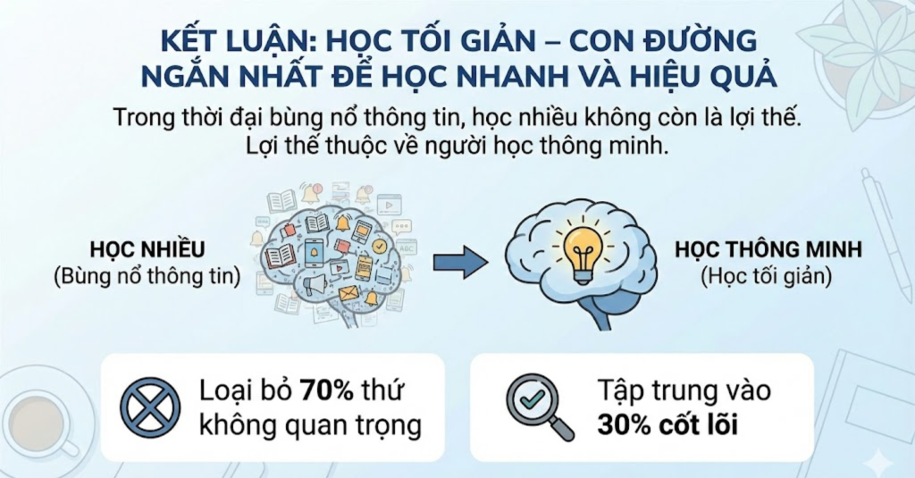 Học tối giản – con đường ngắn nhất để học nhanh và hiệu quả