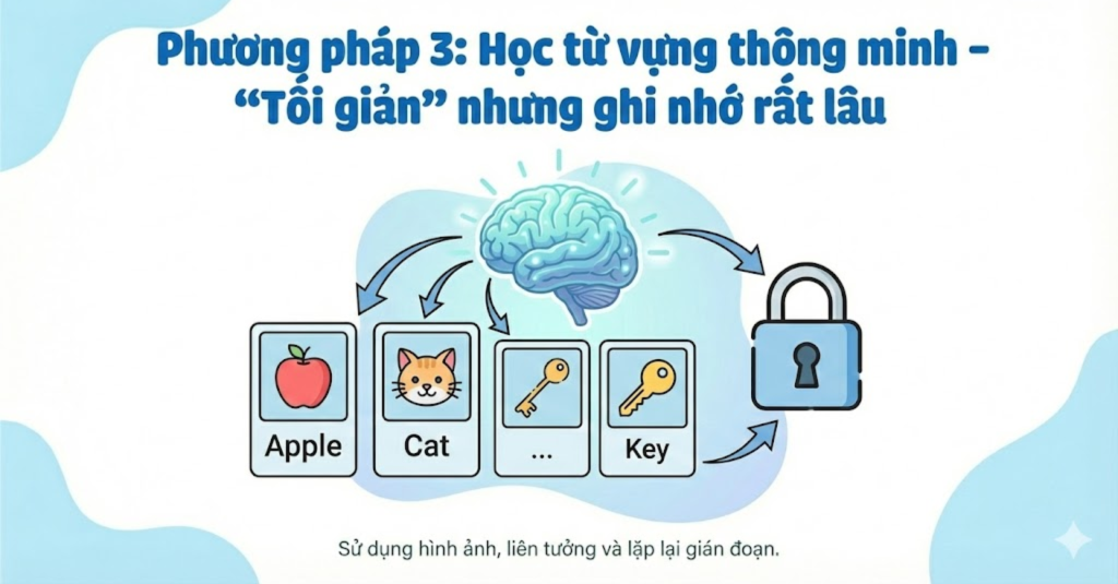 Phương pháp 3: Học từ vựng thông minh – “Tối giản” nhưng ghi nhớ rất lâu