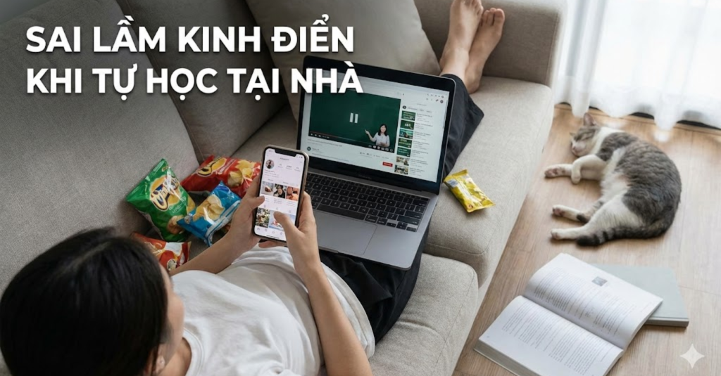 Sai lầm kinh điển cần tránh khi tự học tại nhà