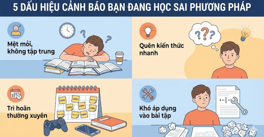 5 Dấu hiệu cảnh báo bạn đang học sai phương pháp