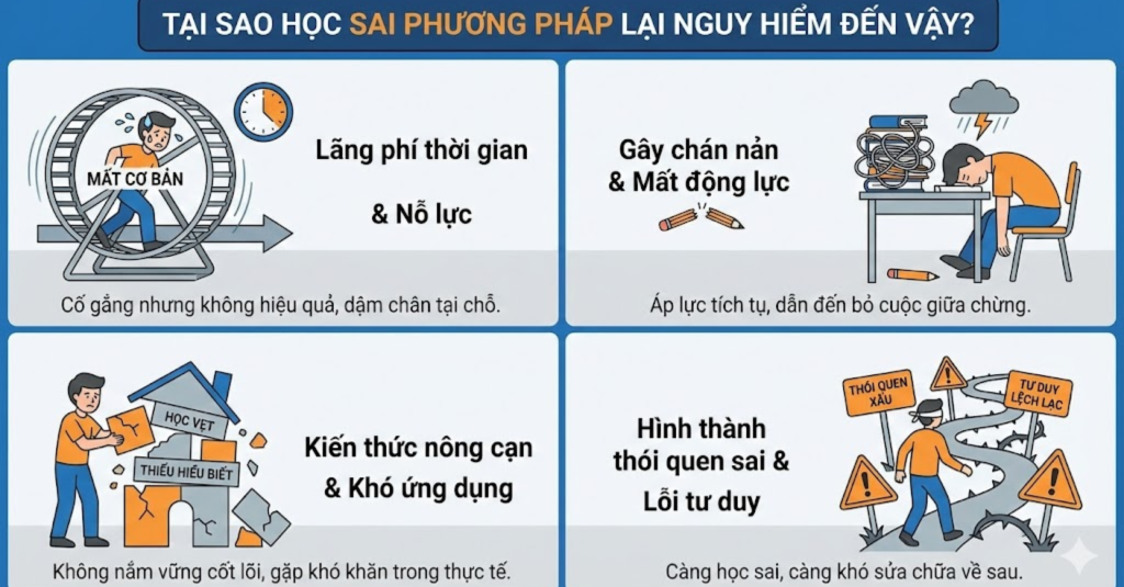 Tại sao học sai phương pháp lại nguy hiểm đến vậy?