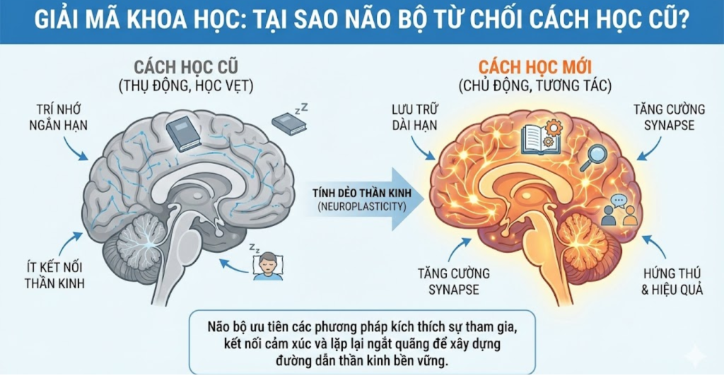Giải mã khoa học: Tại sao não bộ từ chối cách học cũ?