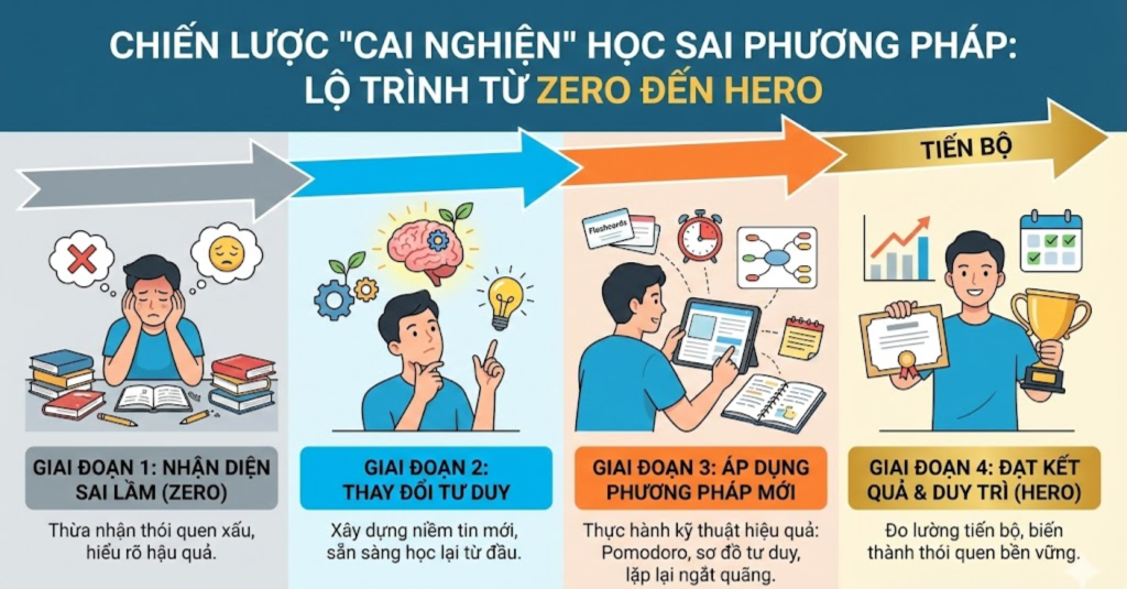 Chiến lược "Cai nghiện" học sai phương pháp: Lộ trình từ Zero đến Hero