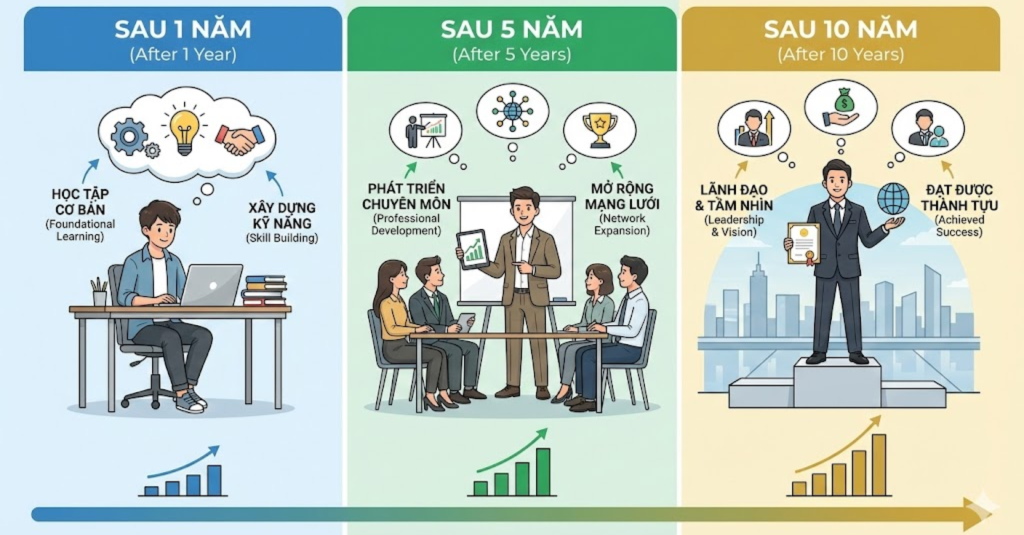 Phân tích lợi thế sau 1 năm, 5 năm và 10 năm 