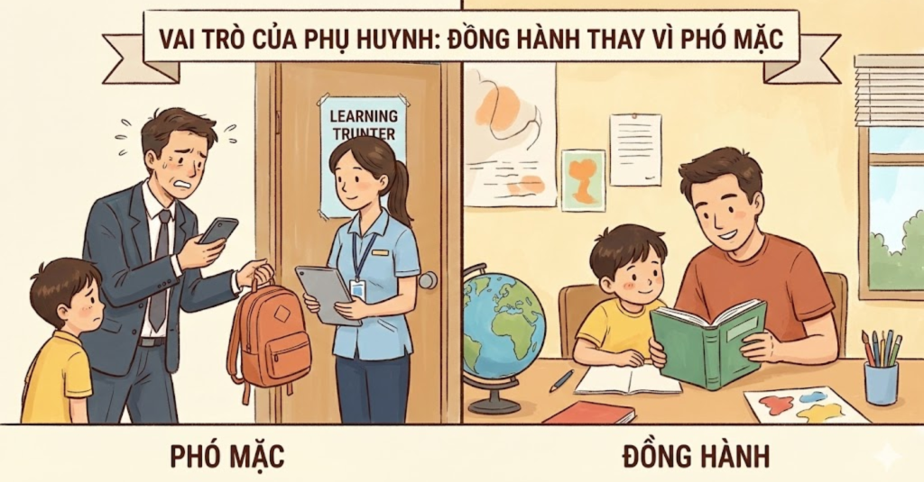 Vai trò của phụ huynh: Đồng hành thay vì phó mặc