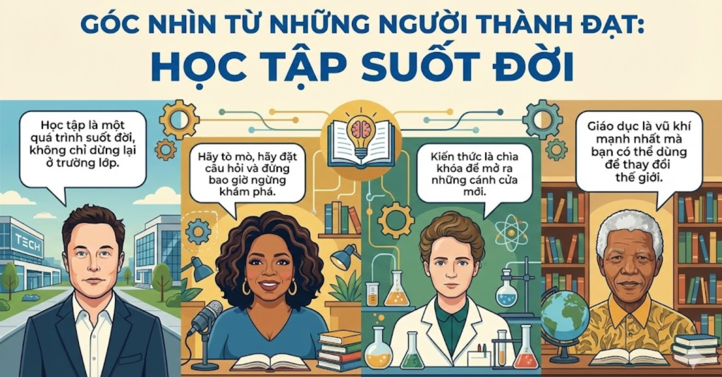Góc nhìn từ những người thành đạt: Họ nói gì về việc học?