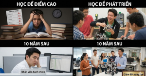 Học để điểm cao và học để phát triển: 10 năm sau, ai là người có lợi thế hơn?