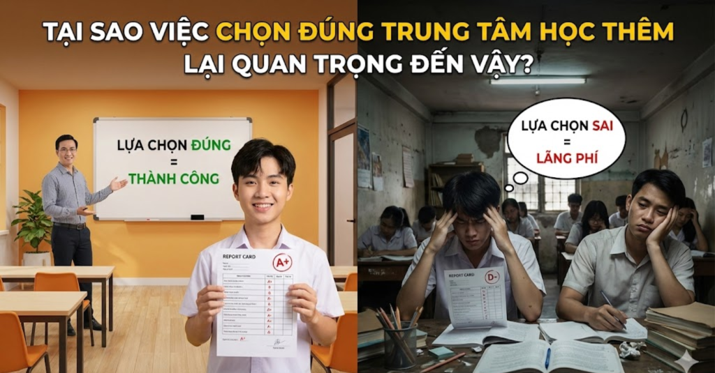 Tại sao việc chọn đúng trung tâm học thêm lại quan trọng đến vậy?