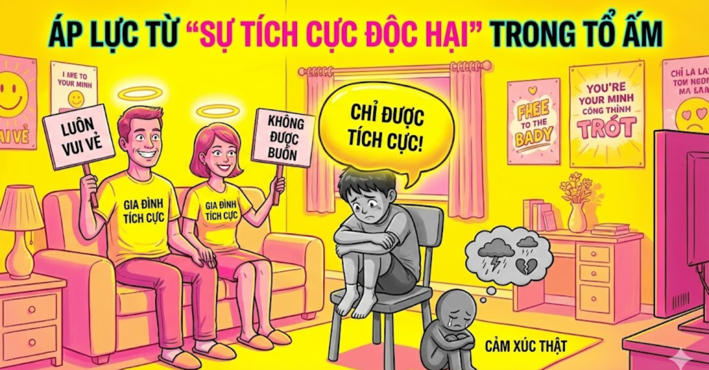 Áp lực từ "sự tích cực độc hại" trong tổ ấm