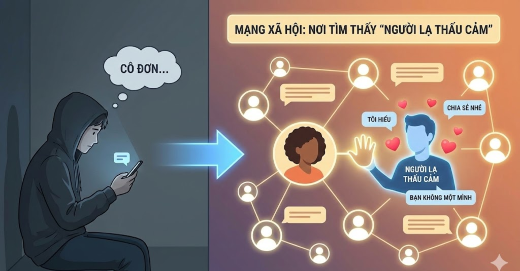 Mạng xã hội: Nơi tìm thấy "người lạ thấu cảm"