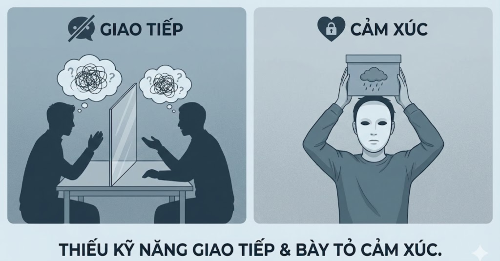 Thiếu kỹ năng giao tiếp và cách bày tỏ cảm xúc