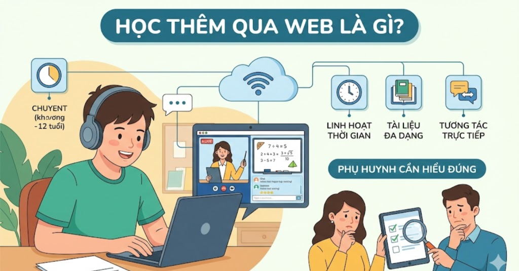 Học thêm qua web là gì? Phụ huynh cần hiểu đúng trước khi lựa chọn 