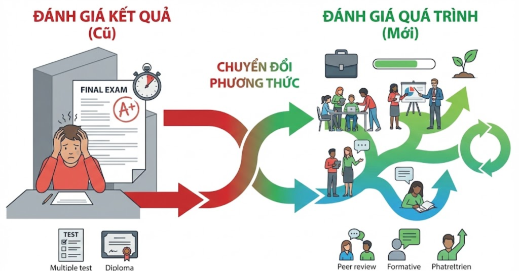 Thay đổi phương thức đánh giá: Từ kết quả sang quá trình