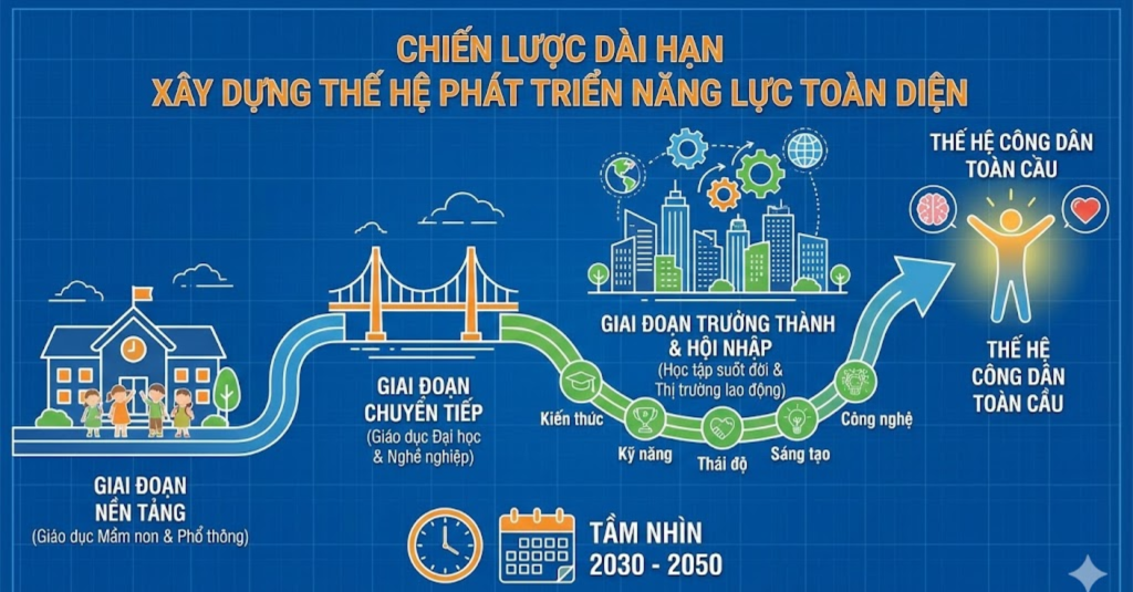 Chiến lược dài hạn để xây dựng thế hệ phát triển năng lực toàn diện