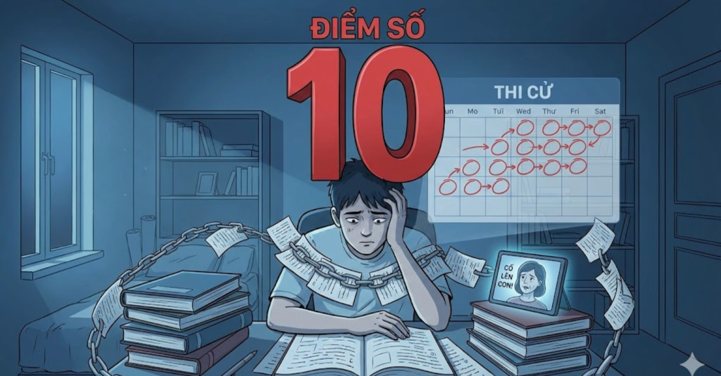 Thực trạng "ám ảnh" điểm số và gánh nặng thi cử