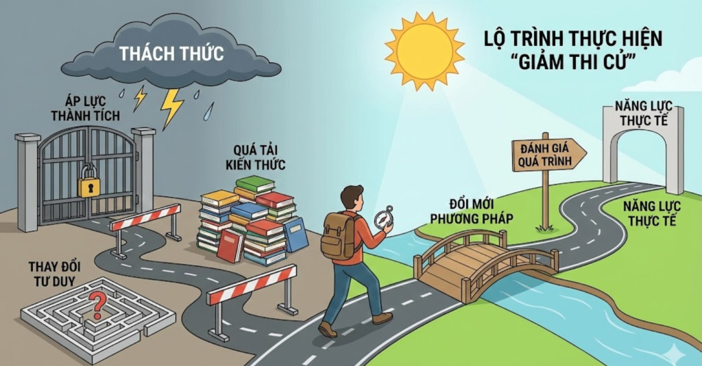 Thách thức và lộ trình thực hiện "Giảm thi cử"