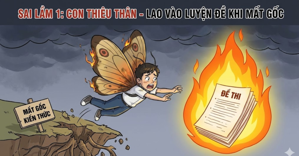 Sai lầm 1: "Con thiêu thân" - Lao vào luyện đề khi "mất gốc"