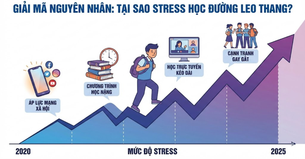 Giải mã nguyên nhân: Tại sao stress học đường lại leo thang trong 5 năm gần đây?