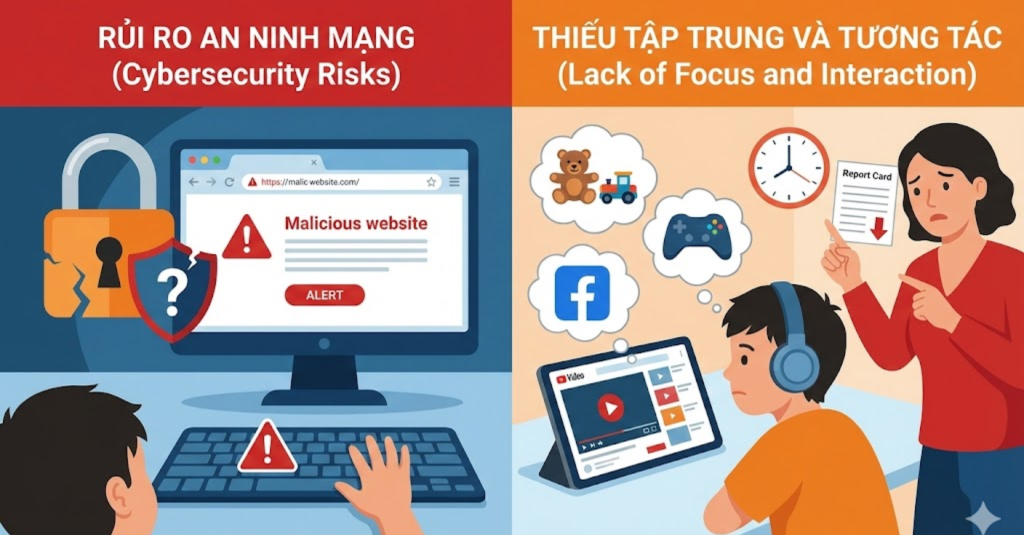 Những rủi ro phụ huynh cần cân nhắc khi cho con học thêm qua web