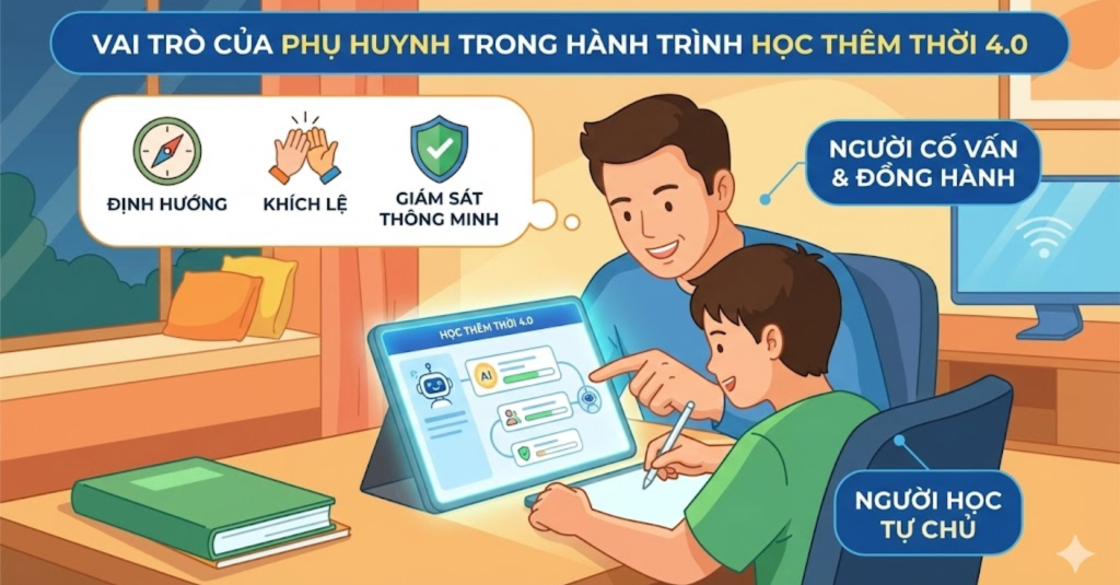 Vai trò của phụ huynh trong hành trình học thêm thời 4.0 cùng con 