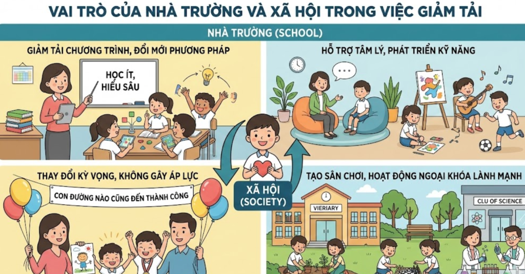 Vai Trò Của Nhà Trường Và Xã Hội Trong Việc Giảm Tải