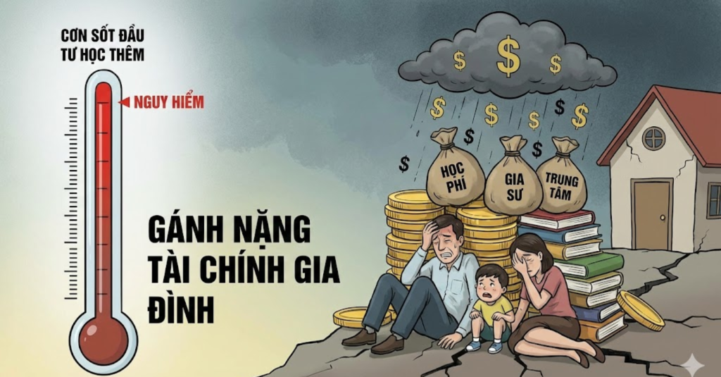 Cơn sốt "đầu tư học thêm" và gánh nặng tài chính gia đình