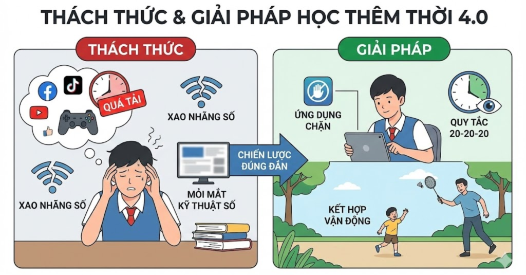Những thách thức và cách khắc phục khi tiếp cận học thêm thời 4.0
