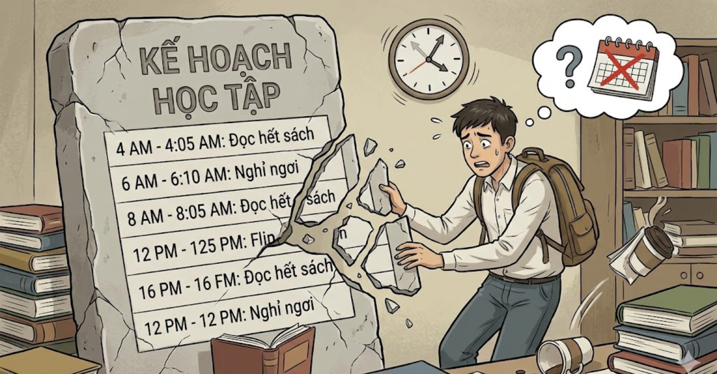 Kế hoạch học tập thiếu tính linh hoạt và thực tiễn