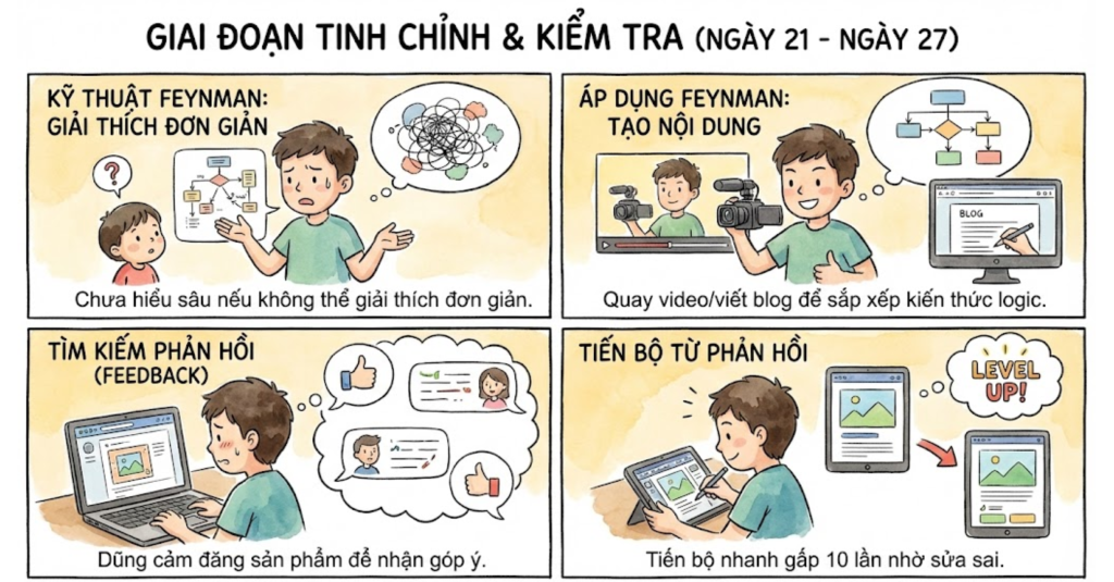 Giai đoạn Tinh chỉnh và Kiểm tra (Ngày 21 - Ngày 27)