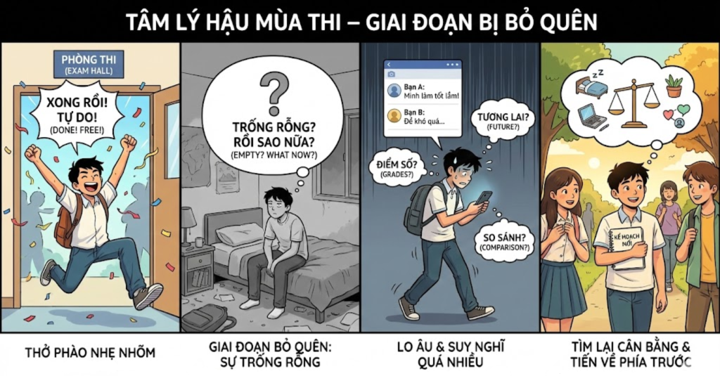 Tâm lý hậu mùa thi – Giai đoạn thường bị bỏ quên