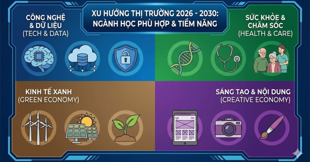 Xu hướng thị trường 2026 - 2030: Đâu là ngành học phù hợp và tiềm năng?