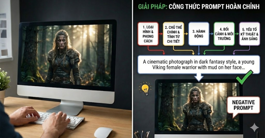 Công thức một prompt hoàn chỉnh (áp dụng đầy đủ mẹo viết prompt)