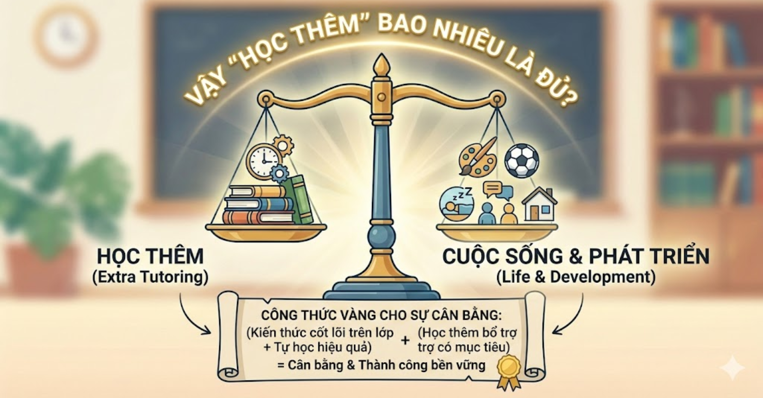 Vậy "Học Thêm" Bao Nhiêu Là Đủ? Công Thức Vàng Cho Sự Cân Bằng