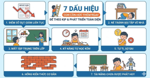 7 dấu hiệu cho thấy con bạn cần học thêm ngay để theo kịp chương trình và phát triển toàn diện hình minh họa