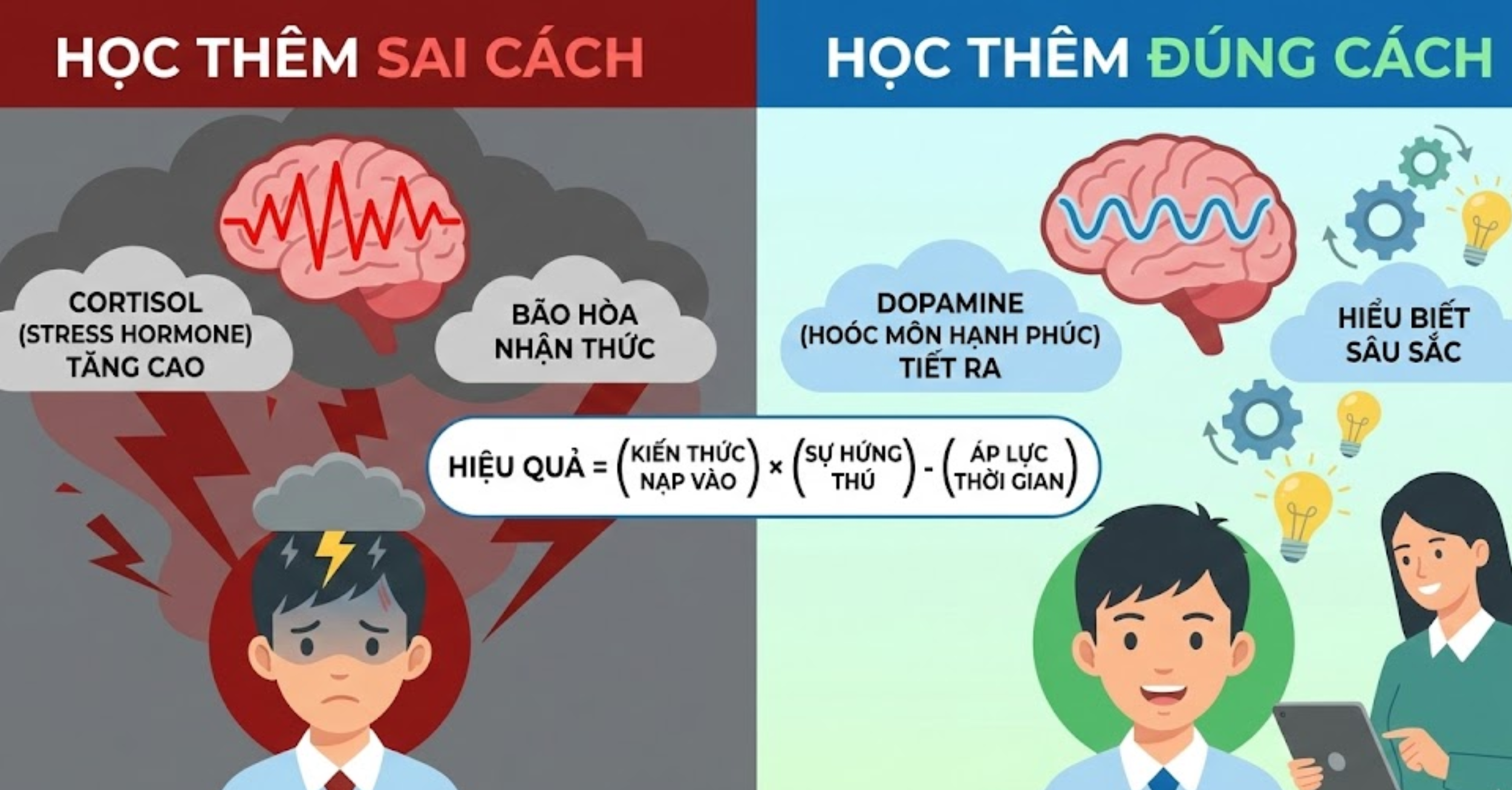Góc nhìn chuyên gia: Tác động sinh học và tâm lý của việc học thêm