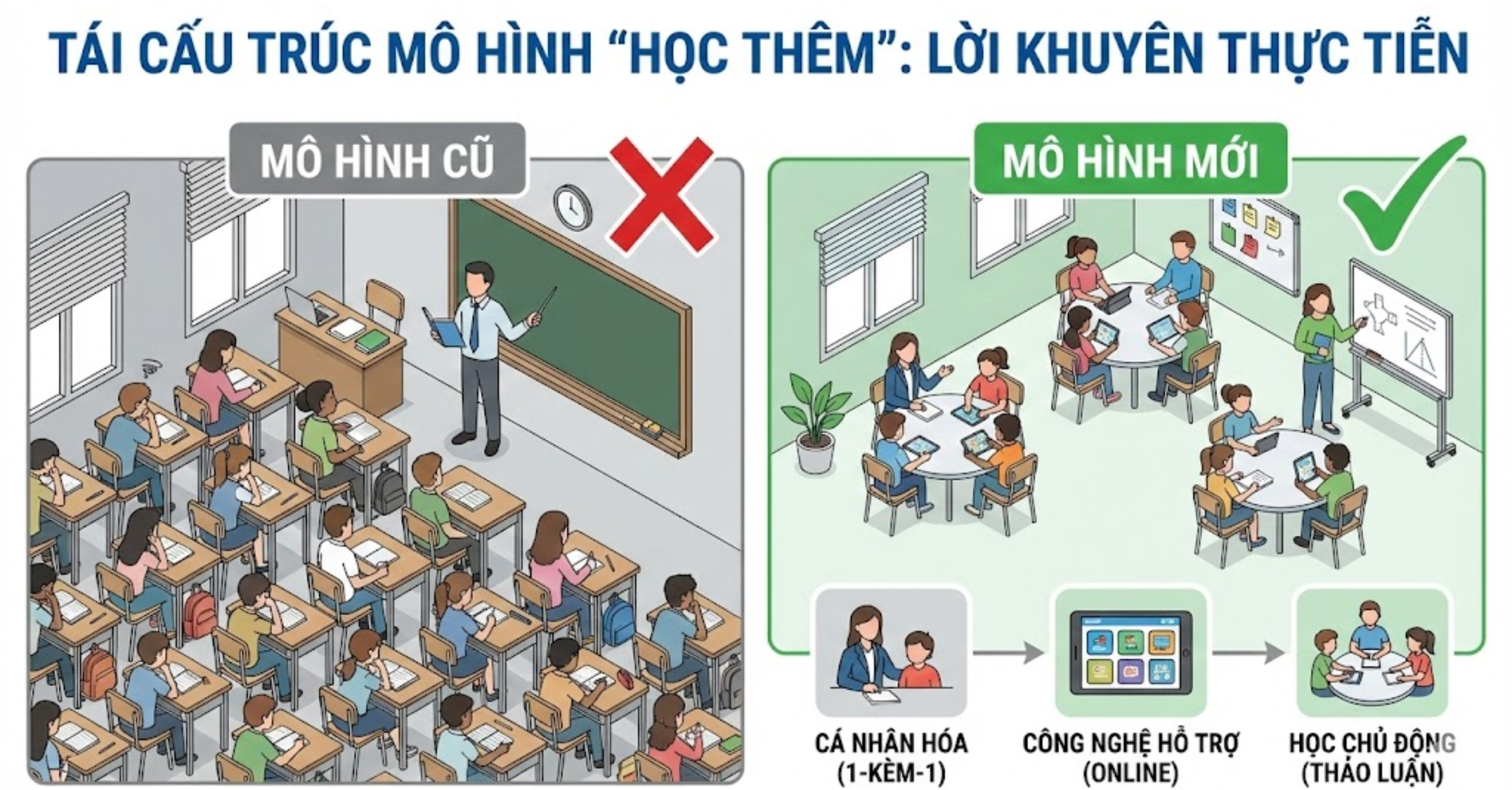 Tái cấu trúc mô hình "Học Thêm": Lời khuyên thực tiễn