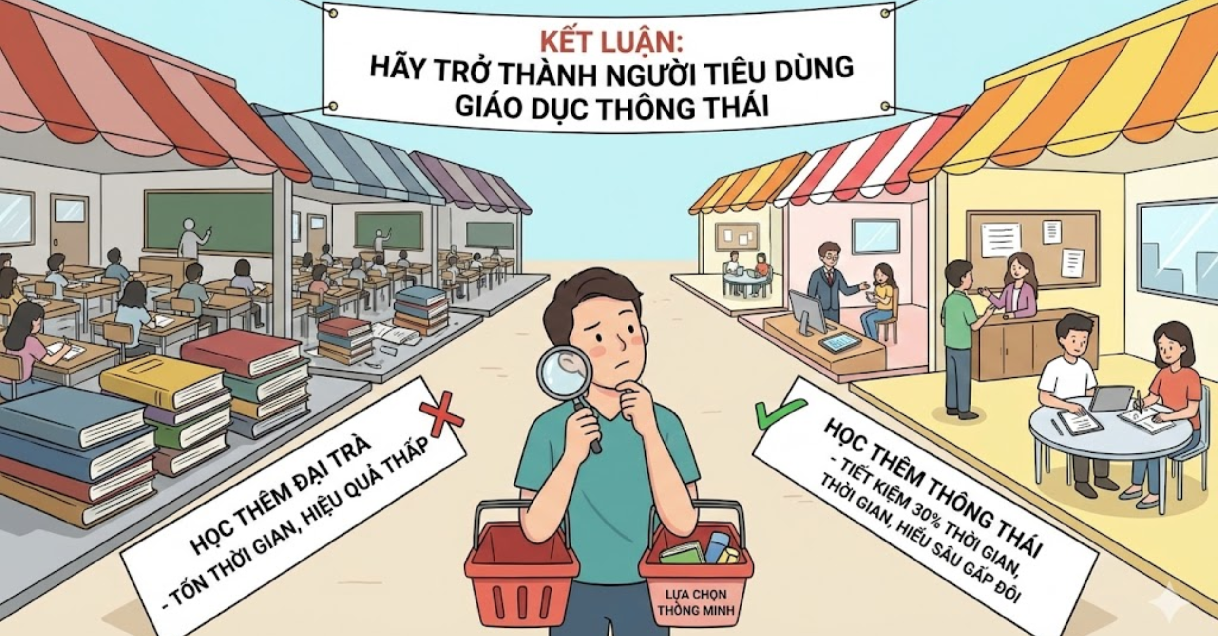 Kết luận: Hãy trở thành người tiêu dùng giáo dục thông thái