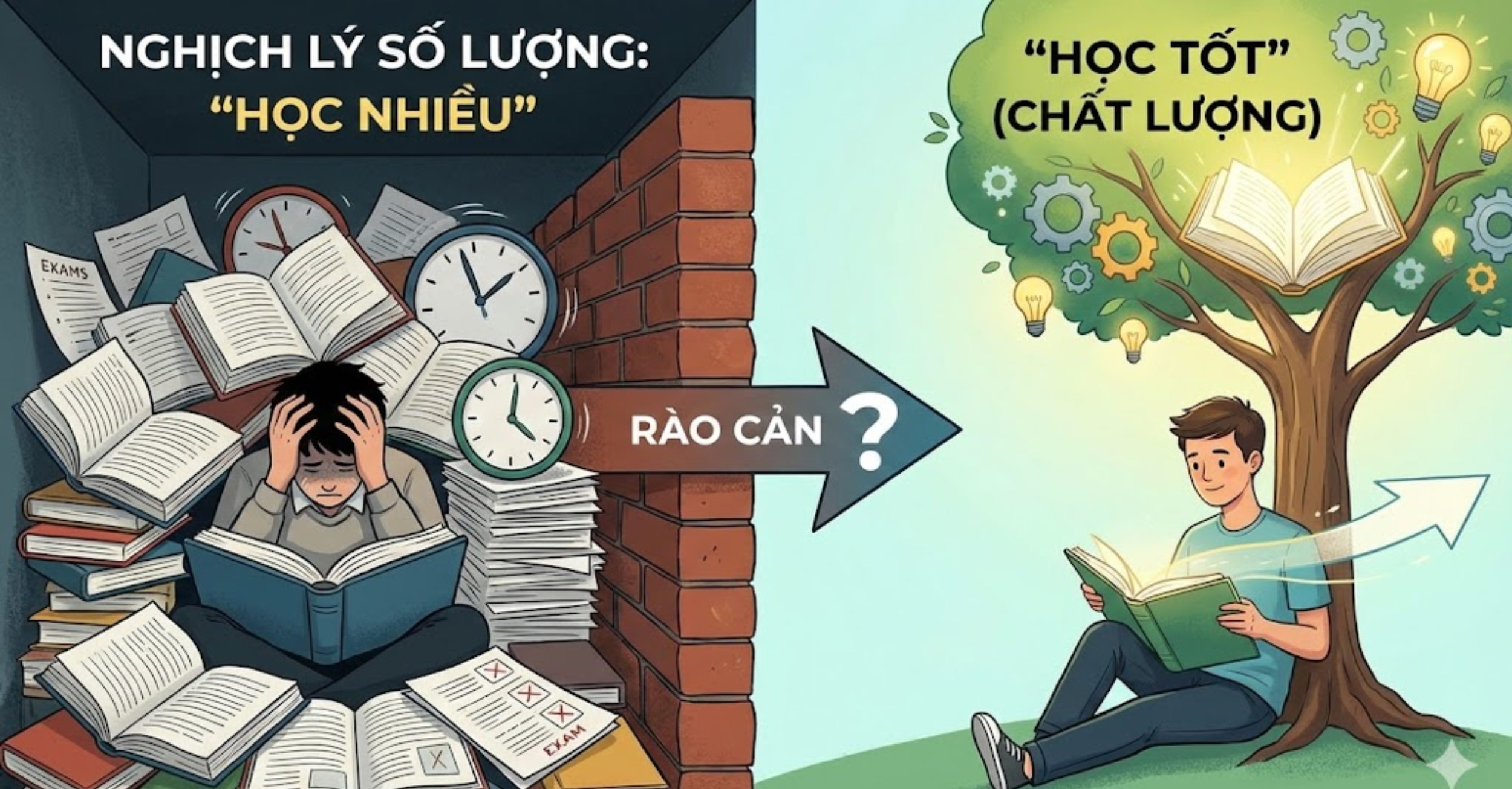 Nghịch Lý Số Lượng: Khi "Học Nhiều" Trở Thành Rào Cản Của "Học Tốt"