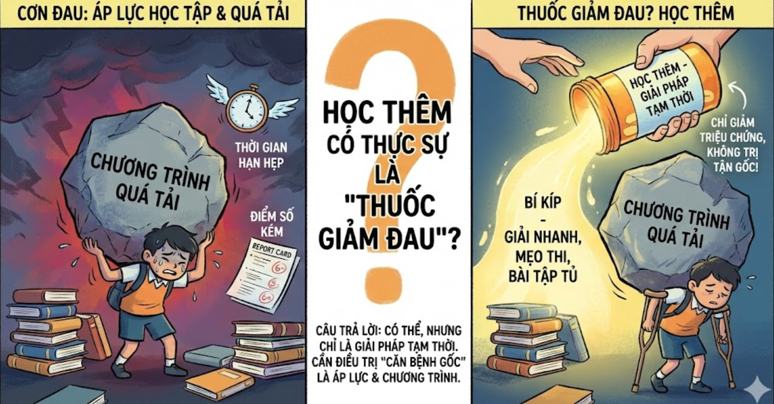 Học thêm có thực sự là "thuốc giảm đau"?