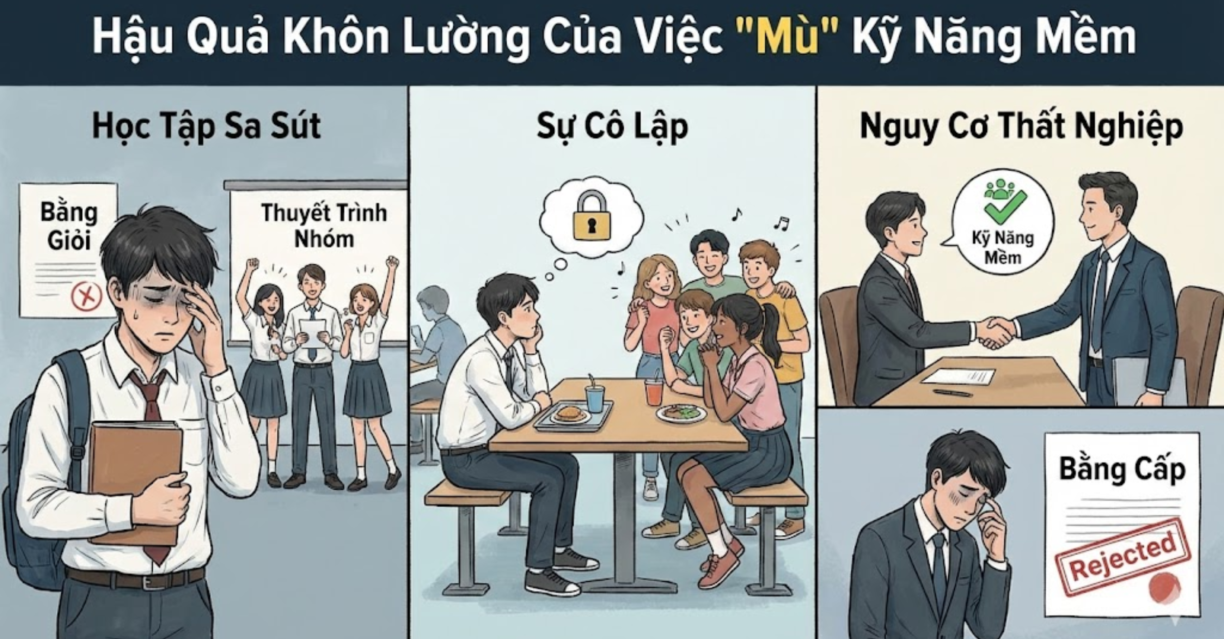 Hậu Quả Khôn Lường Của Việc "Mù" Kỹ Năng Mềm