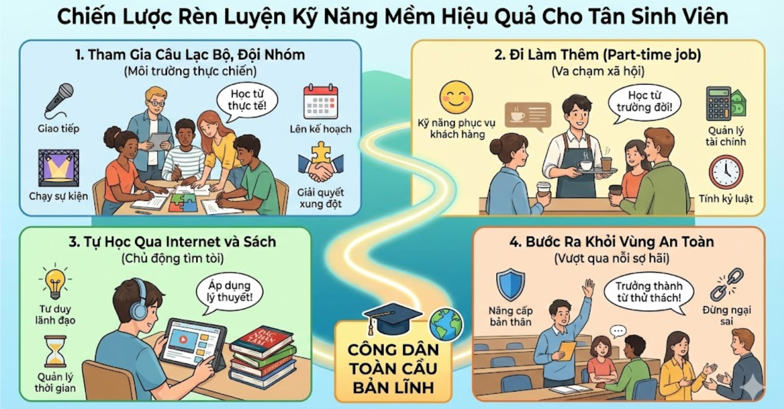 Chiến Lược Rèn Luyện Kỹ Năng Mềm Hiệu Quả Cho Tân Sinh Viên
