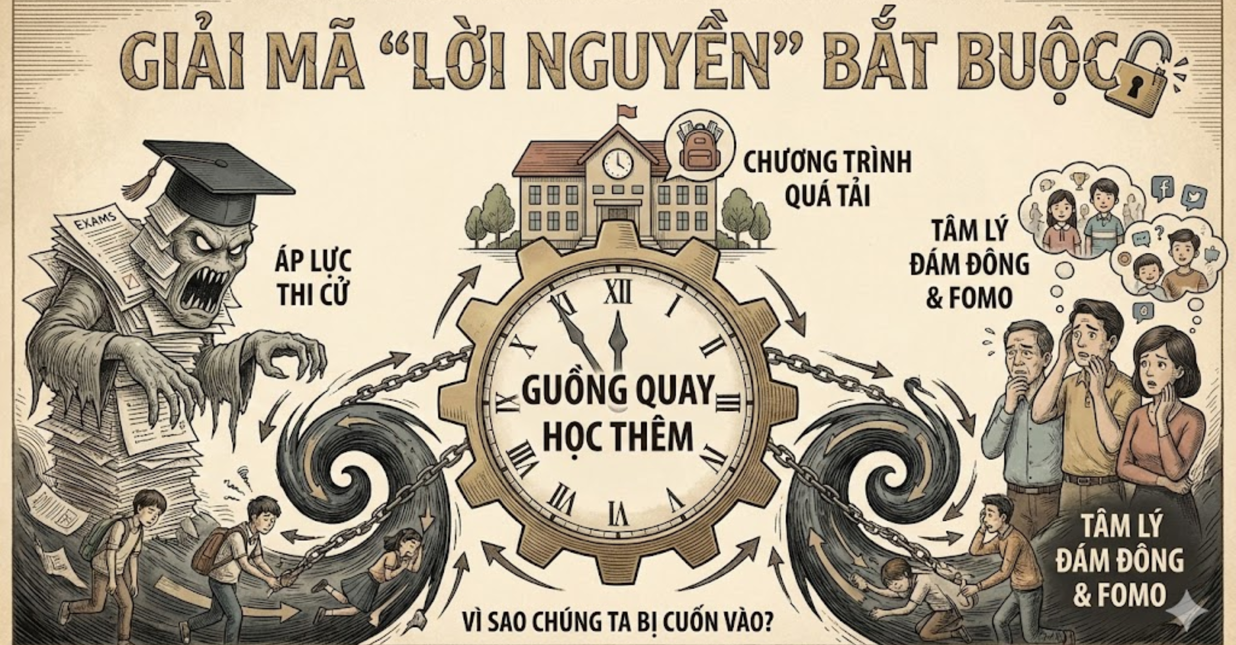 Giải mã "Lời nguyền" bắt buộc – Vì sao chúng ta bị cuốn vào guồng quay "Học thêm"?