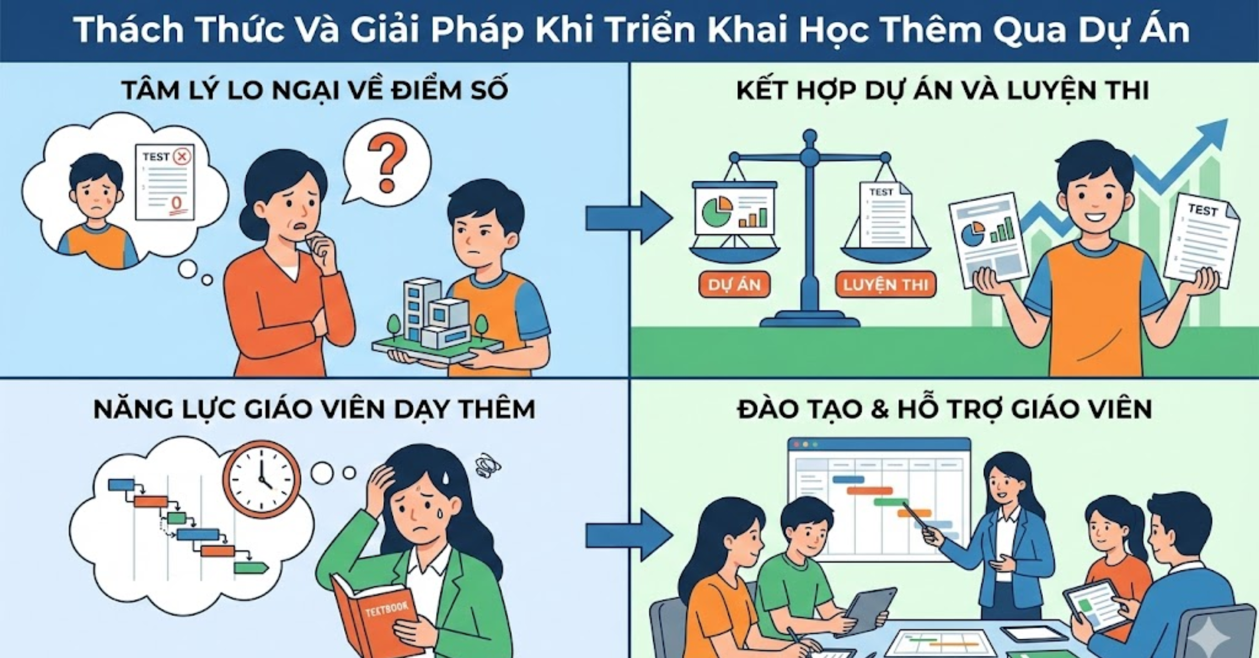 Thách Thức Và Giải Pháp Khi Triển Khai Học Thêm Qua Dự Án