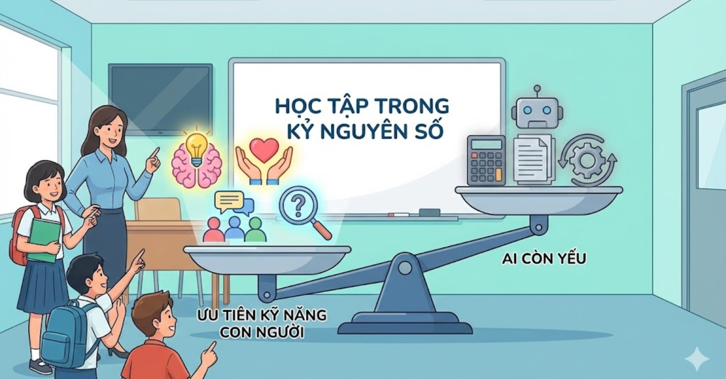 Ưu tiên các môn học và kỹ năng mà AI còn yếu
